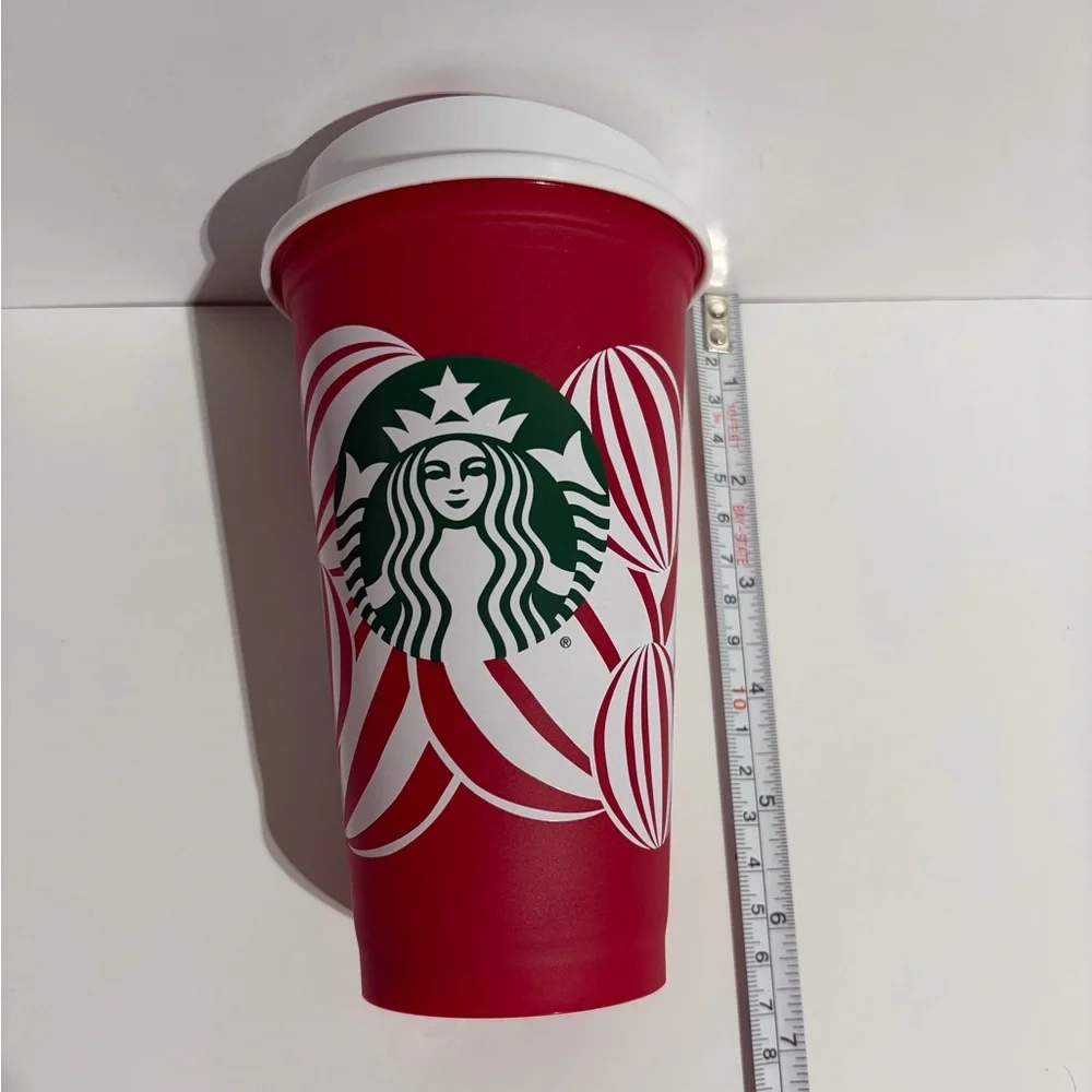 NEW Starbucks Holiday 2024 Red Cup Day Reuse Plastic Hot Cup Lid Christmas 16oz